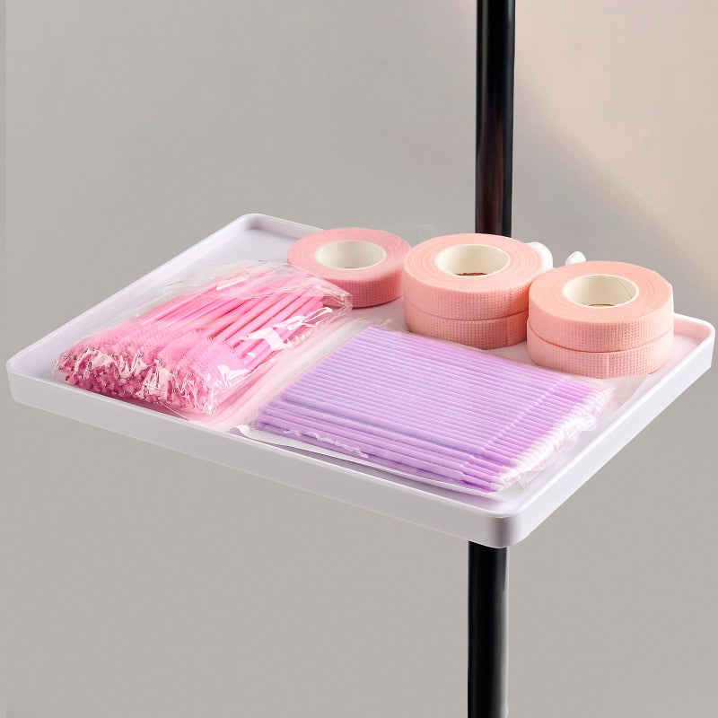 Konovoly Lash Tray Holder (9 Inch  6.7 Inch), Adjustable Plastic Essential Organizer Stand For Lash Techs, Eyelash Extension Supplies Perfect For Salon Or Homes Use (White) - Image 1